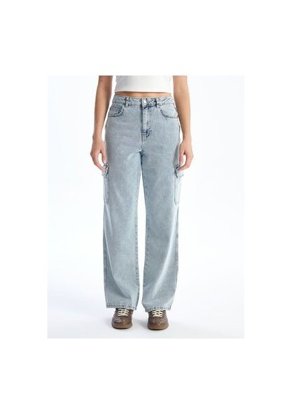 Wideleg Kadin Kargo Jean Pantolon - S53112Z8 fiyatları