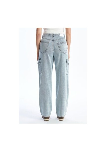 Wideleg Kadin Kargo Jean Pantolon - S53112Z8 fırsatları