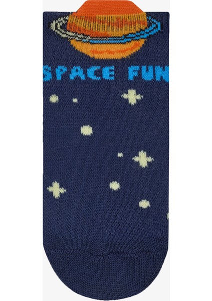 Erkek Çocuk Space Fun Çok Renkli 3lü Patik Çorap