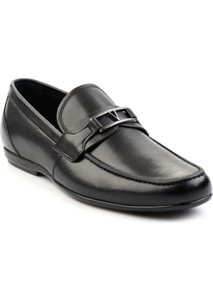 Siyah Deri Erkek Loafer Ayakkabı E01757716103