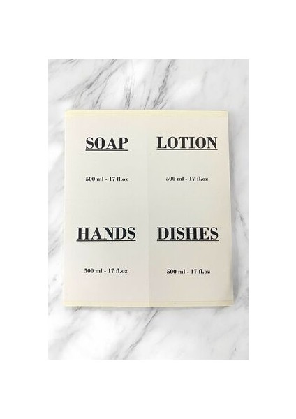 2'li Kristal Cam Sabunluk - 4 Etiket Hediyeli (Dishes, Hands, Soap, Lotion) - 500ML modelleri