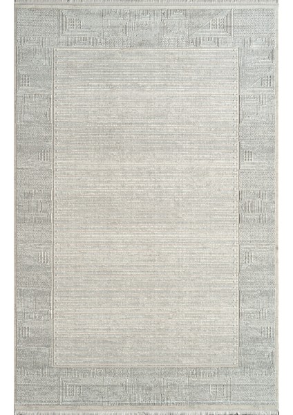 Kim Royal KC03A Krem Gri Akrilik Yumuşak Dokulu Modern Halı Karademir Home
