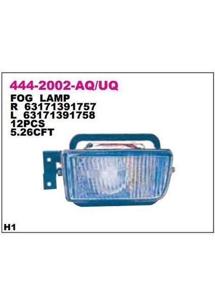 DEPO-444-2002R-UQ - Sıs Farı ( Bmw E34 Sag )