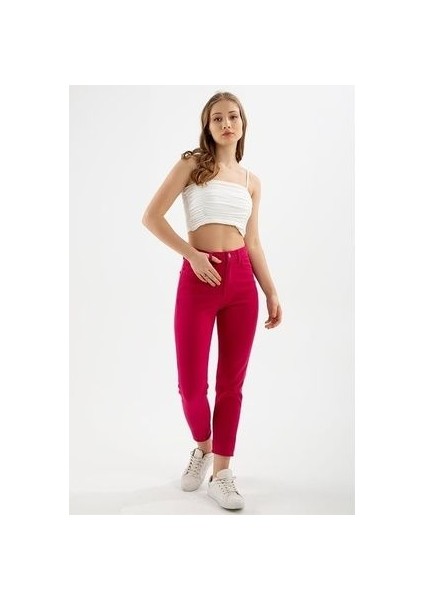 Silimfit Şhakira Toparlayıcı Havuç Paça Pamuk Denim Jeans Pantolon