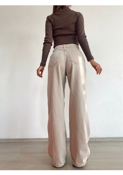 2505 Yüksek Bel Boyfrıend(Salaş) Bol Paça Kot Pantolon indirimleri