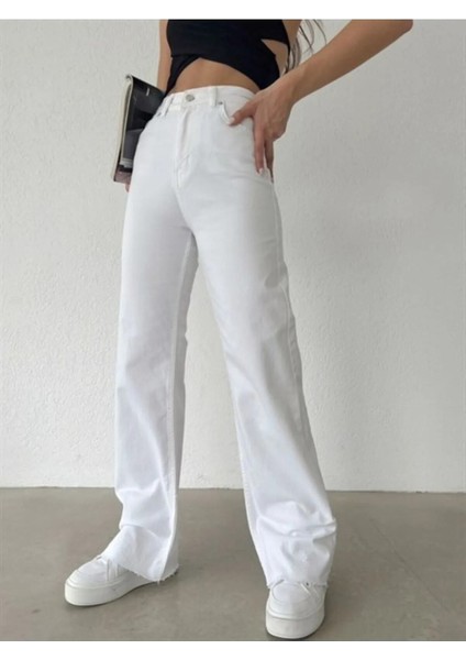 2505 Yüksek Bel Boyfrıend(Salaş) Bol Paça Kot Pantolon modelleri