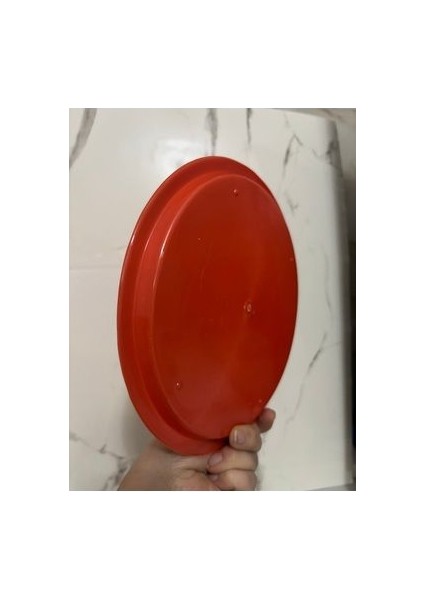 Renkli Tepsi Kristal Plastik Yuvarlak 22CM Turuncu fiyatları