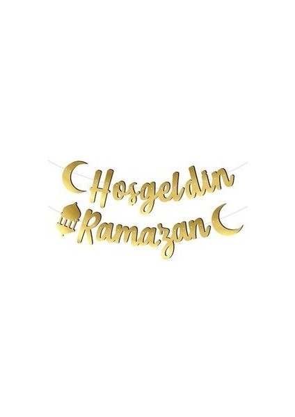 Ramazan Temalı Banner Hoşgeldin Ramazan Gold