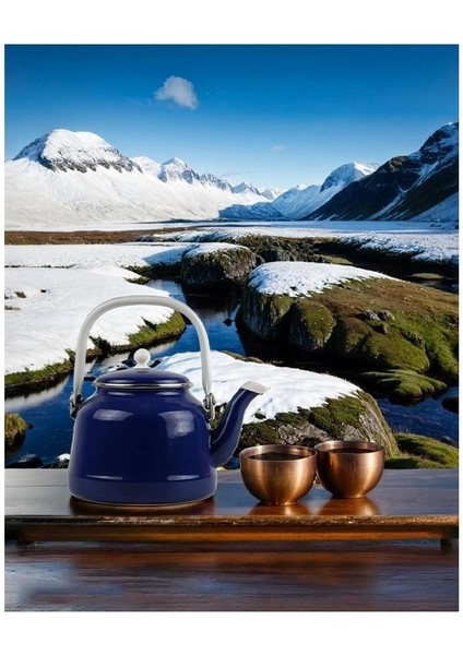 Alev Vintage Emaye Demlik Kettle 1,5lt Lacivert modelleri
