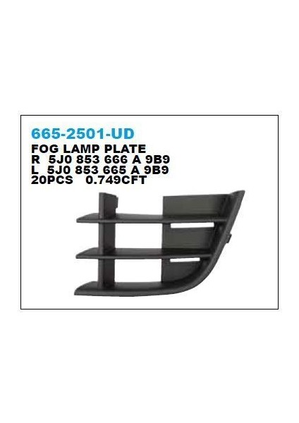 DEPO-665-2501R-UD - Sıs Far Cercevesı Sag Skoda Fabıa 10-