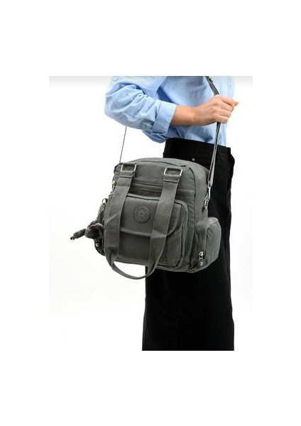 Krinkır Kumaştan Çok Bölmeli Kadın Omuz Çantası fiyatları