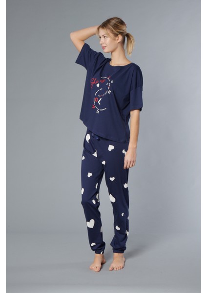 Pamuk Kadın Pijama Takımı - Oversize 4 Mevsim [2025- Sprıng]