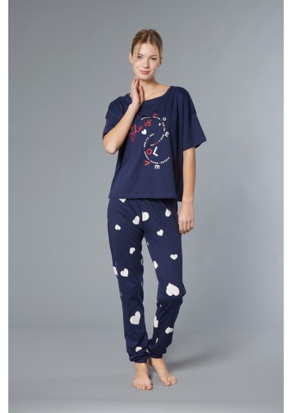 Pamuk Kadın Pijama Takımı - Oversize 4 Mevsim [2025- Sprıng]