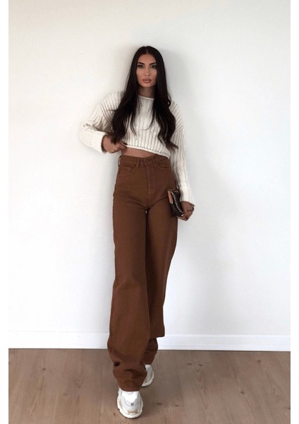 2505 Yüksek Bel Boyfrıend(Salaş) Bol Paça Kot Pantolon fiyatları