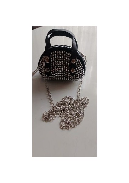 Kadın Taşlı Mini Boy Zincir Askılı Cüzdan modelleri
