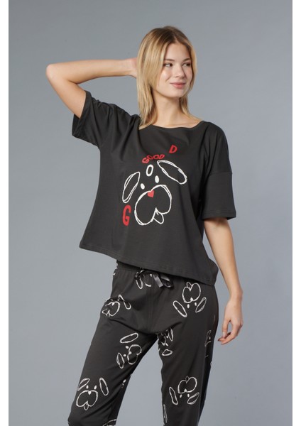 Pamuk Kadın Pijama Takımı - Oversize 4 Mevsim [2025- Sprıng]
