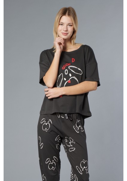 Pamuk Kadın Pijama Takımı - Oversize 4 Mevsim [2025- Sprıng]