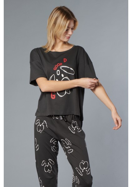 Pamuk Kadın Pijama Takımı - Oversize 4 Mevsim [2025- Sprıng]