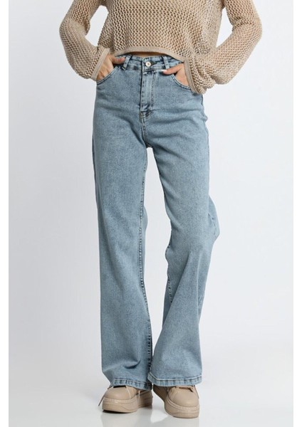 Benjamin Palazzo Salaş Paça Buz Kar Yıkama Yüksek Bel Esnek Jean modelleri