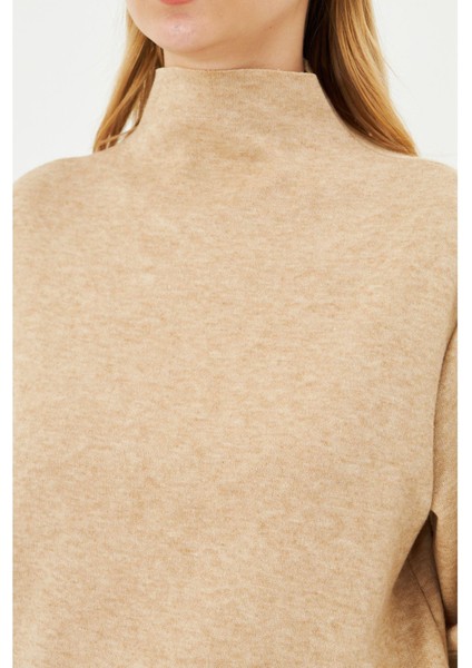 Balıkçı Yaka Kısa Kol Triko Kazak - Camel fiyatları