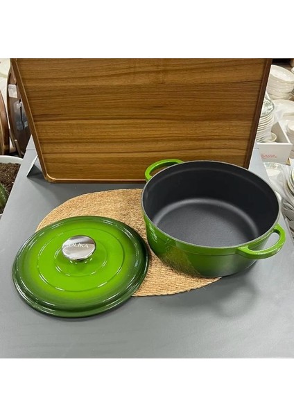 Iron Demir Döküm Basık Tencere 24 cm