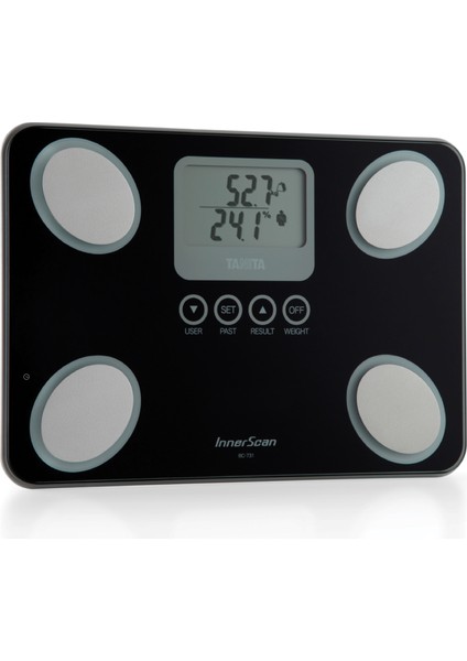 BC 731 Black Akıllı Dijital Tartı | Yağ, Sıvı, Kas, Kilo Ölçer Vücut Analiz Tartısı