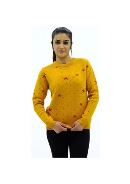 Yıldız Desenli Triko Kazak
