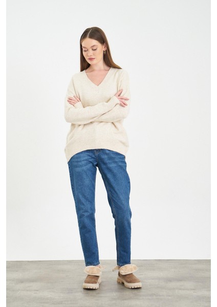 V Yaka Basic Kazak-Taş indirimleri