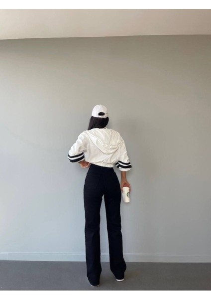 Chriss Kadın Salaş Solmayan Siyah Süper Yüksek Bel 90's Wide Leg Comfort Likralı Palazzo modelleri