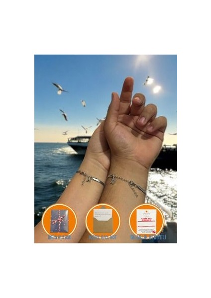 Kararmaz Italyan Çelik 2 Adet Harfli Bileklik, Sevgili Bilekliği, Çift Bilekliği, Arkadaş Bilekliği