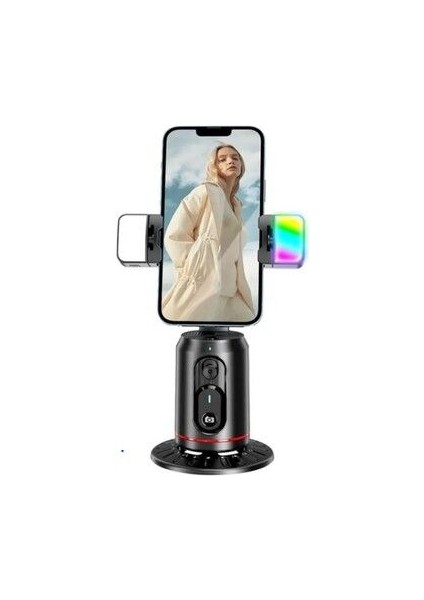 Otomatik Yüz Takipli Gimbal - Akıllı Telefon ve Aksiyon Kamerası Için 360° Döner Masaüstü Q02