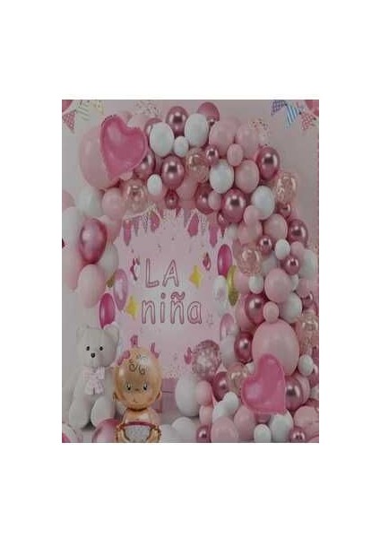 Kız Bebek Baby Shower Balon Seti