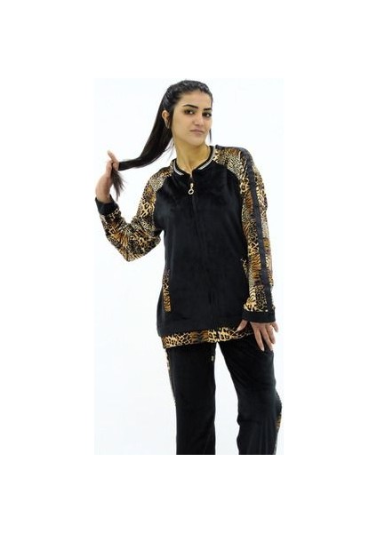 Leopar Kombinli Kadife Eşofman Takım fiyatları