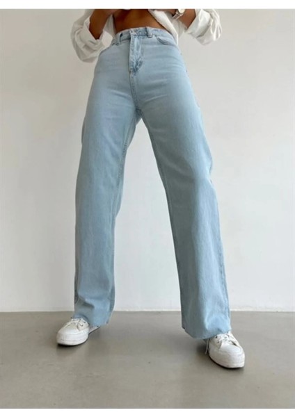 2505 Yüksek Bel Boyfrıend(Salaş) Bol Paça Kot Pantolon modelleri