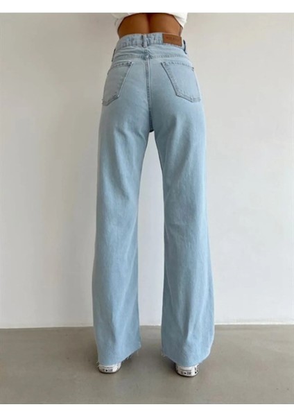 2505 Yüksek Bel Boyfrıend(Salaş) Bol Paça Kot Pantolon fırsatları