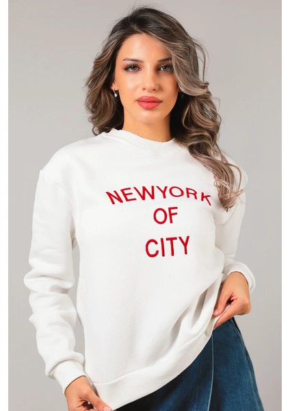 Kadın Nakışlı Üç Iplik Şardonlu Sweatshirt indirimleri