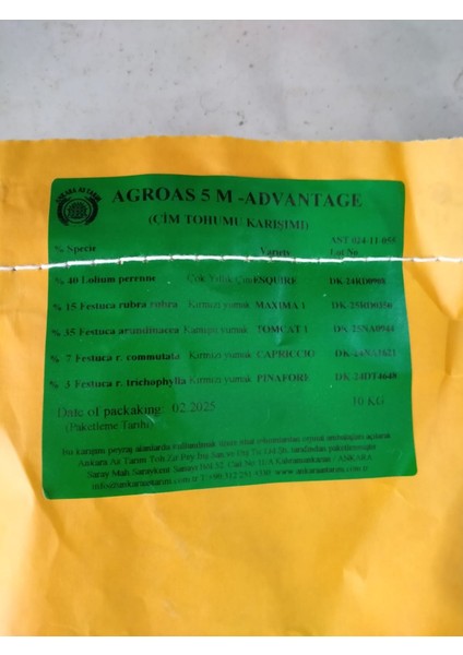 Çim Tohumu 5'li Karışım 10 kg fiyatları