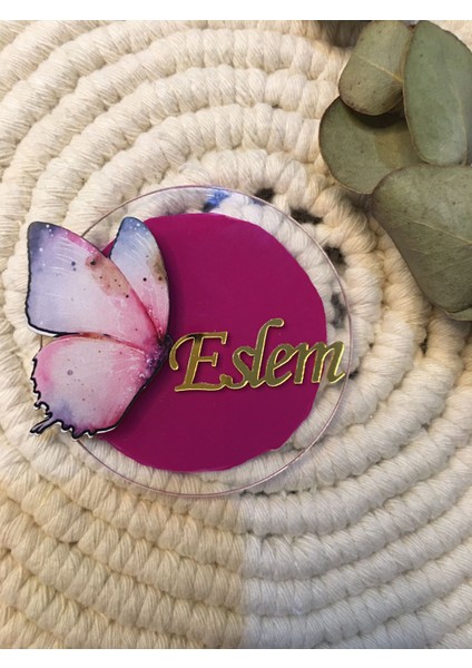 Kelebek Figür Kız Erkek Bebek Pleksi Magnet (25'li) Hediyelik modelleri