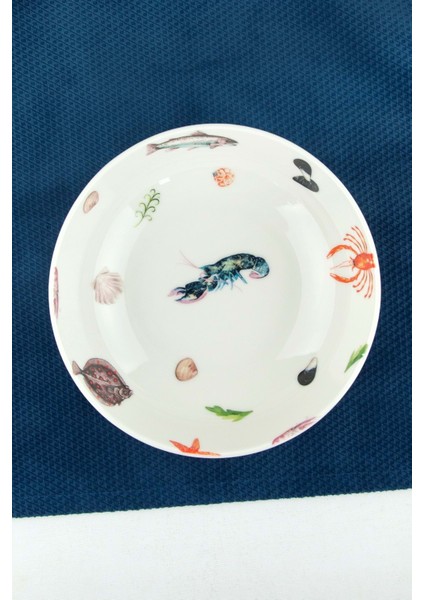 Fish Büyük Boy Porselen Salata Kasesi