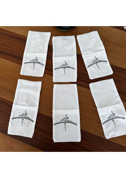 "hiç" Sembolü Işlemeli Kaşıklık Servis Sunum 6 Kişilik Tasarım Çatal Bıçak Kılıfı fiyatları