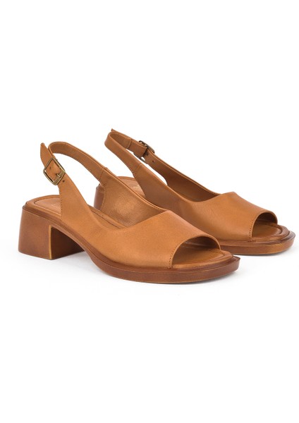 Ziya, Kadın Deri Topuklu Sandalet 151992Z8004 Taba fiyatları