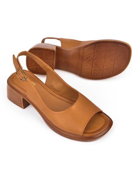 Ziya, Kadın Deri Topuklu Sandalet 151992Z8004 Taba fırsatları