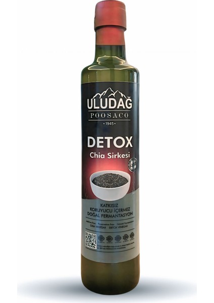 Uludağ Poosaco Doğal Fermantasyon Detox Chia Sirkesi