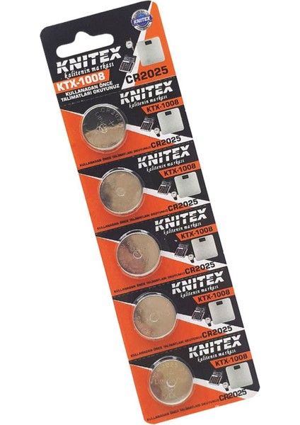 5 Adet Saat Pili Terazi Tartı Oyuncak Hesap Makinesi Pili Araba Anahtar Pili Düğme Para Pil CR2025