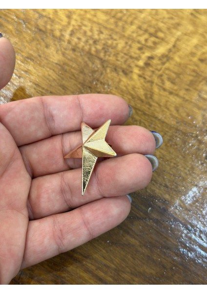 Yıldız Şekilde Broş Yaka İğnesi Giyim Aksesuarı 4x3 cm