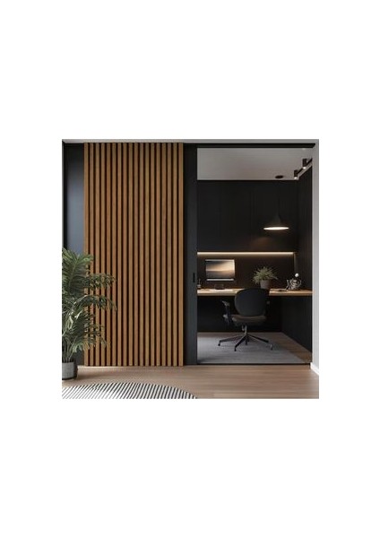 60X275 Akustik Ahşap Duvar Paneli, 8 mm, Mdflam, Teak Kaplama modelleri