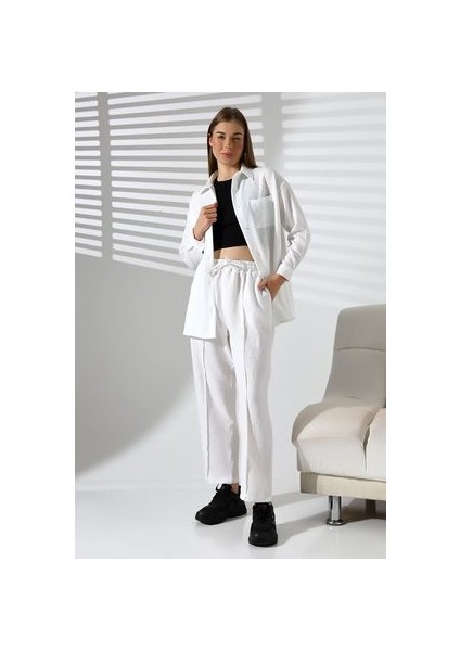 Yarım Oversize Alt-Üst Kadın Takımı