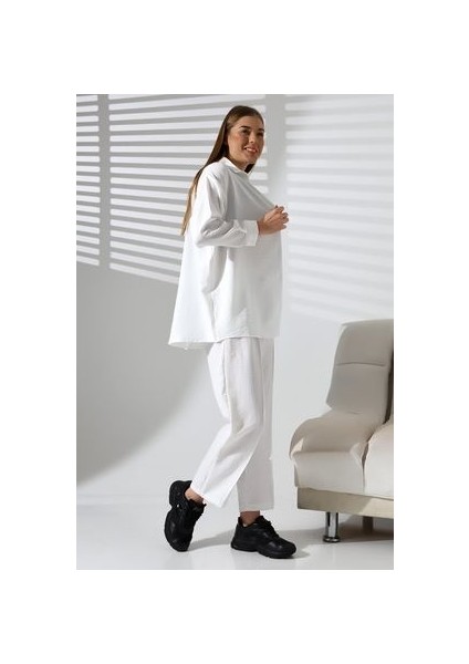 Yarım Oversize Alt-Üst Kadın Takımı