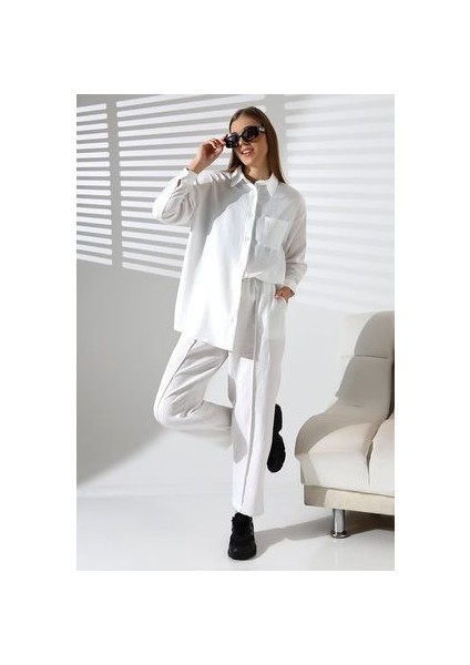 Yarım Oversize Alt-Üst Kadın Takımı