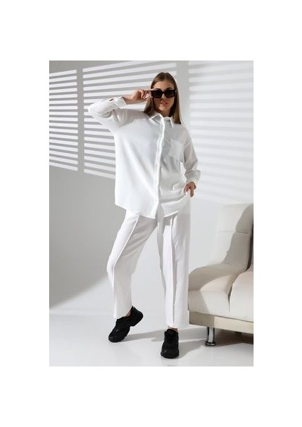 Yarım Oversize Alt-Üst Kadın Takımı